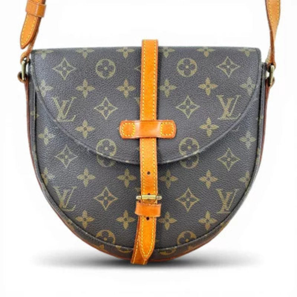 Louis Vuitton Monogram Chantilly Shoulder Bag Canvas Leather Brown